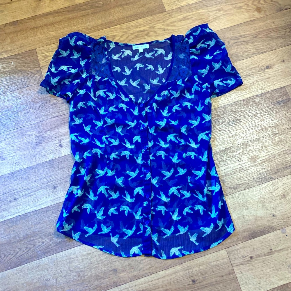 Royal blue blouse